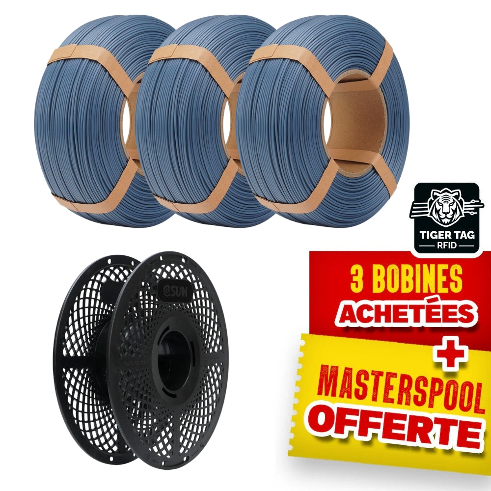 Pack eSun 3PLA Basic - Gris (Grey) + Masterspool Offerte