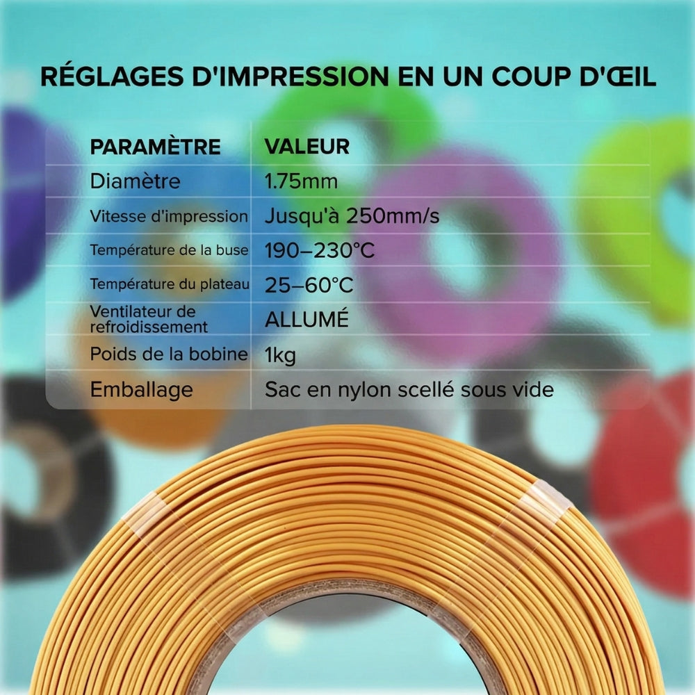Panchroma PLA - Bronze Soie (Silk Bronze) - 1,75 mm - 1 kg - Refill