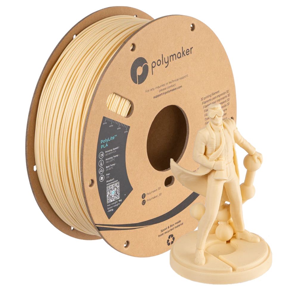 Polymaker - PolyLite PLA - Crème (Cream) - 1,75 mm - 1 kg