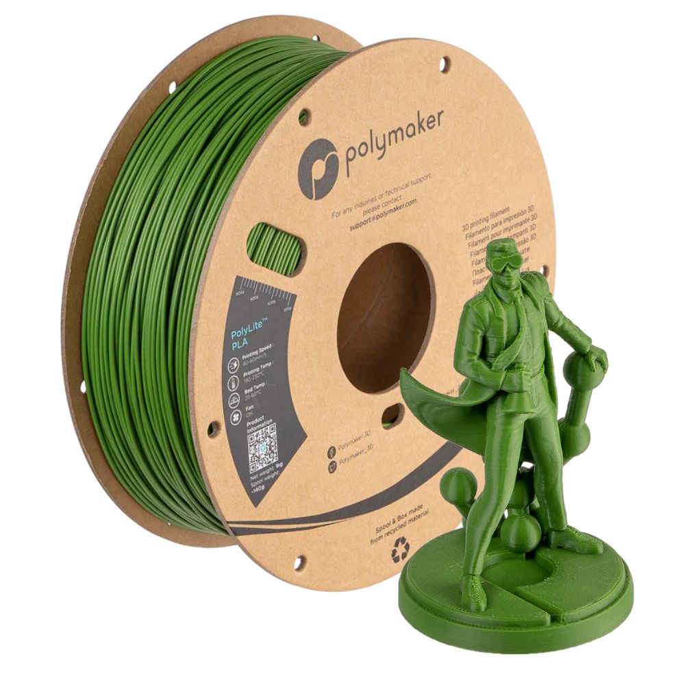 Polymaker - PolyLite PLA - Vert Jungle (Jungle Green) - 1,75 mm - 1 kg