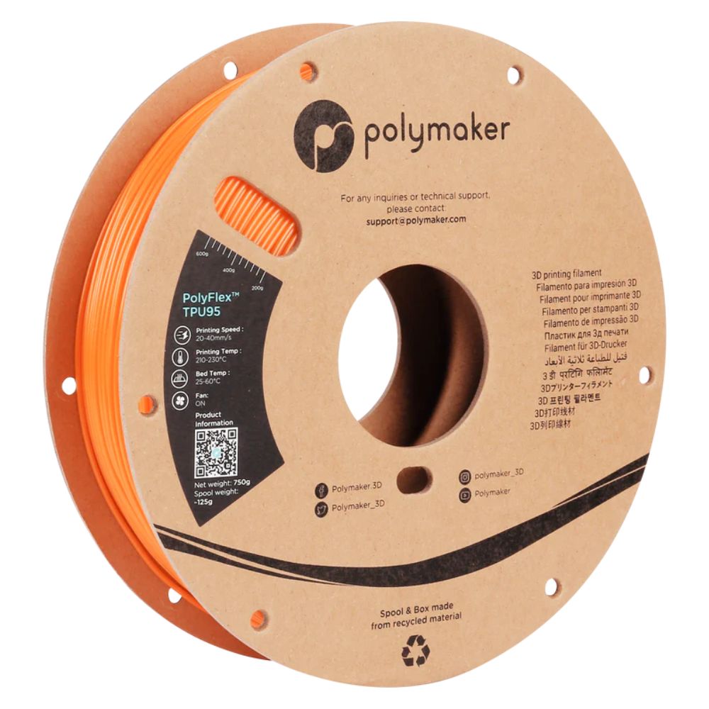 Polymaker - PolyFlex (TPU 95A) - Orange (orange) - 1,75 mm - 750 g