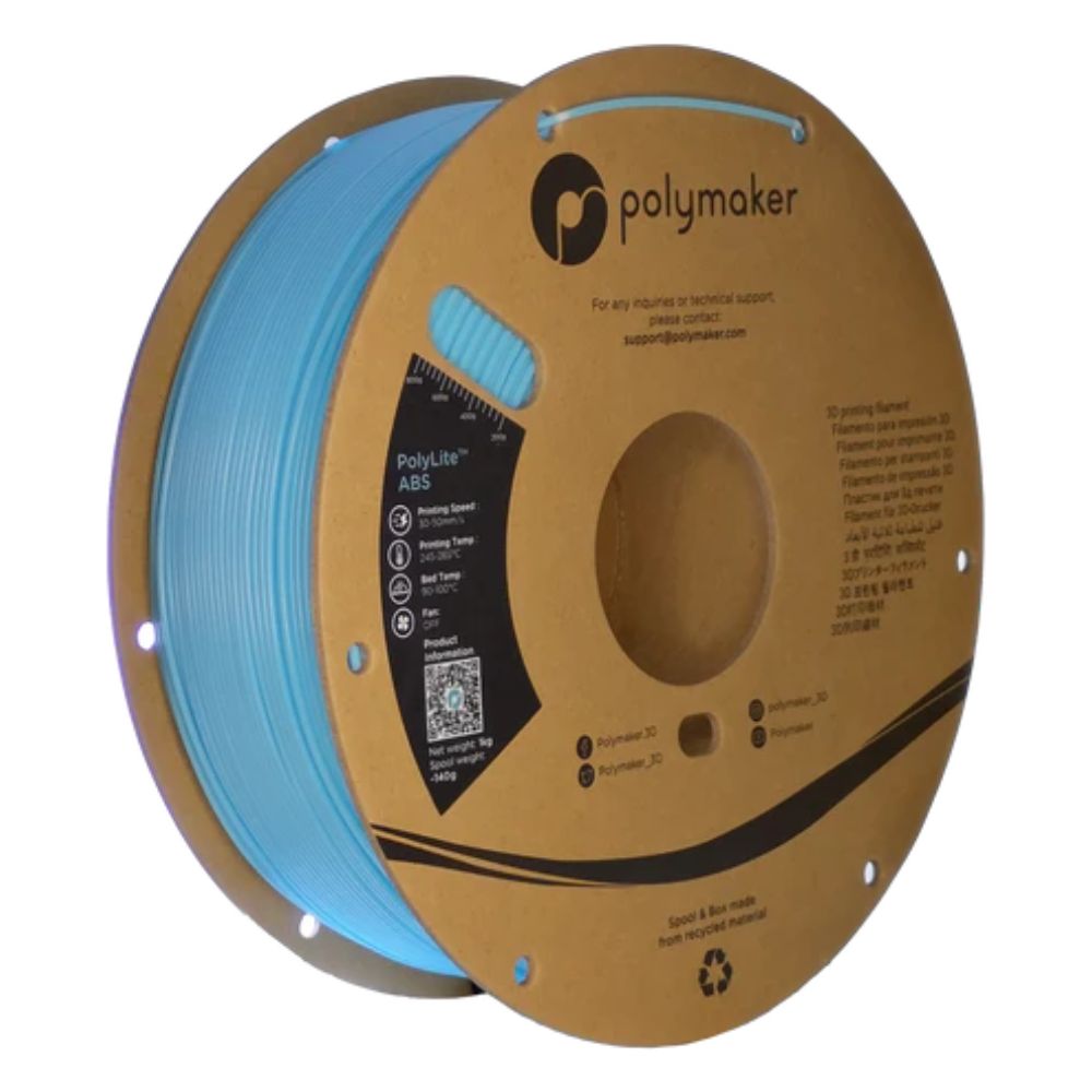 Polymaker - PolyLite ABS - Bleu Clair (Light Blue) - 1,75 mm - 1 kg