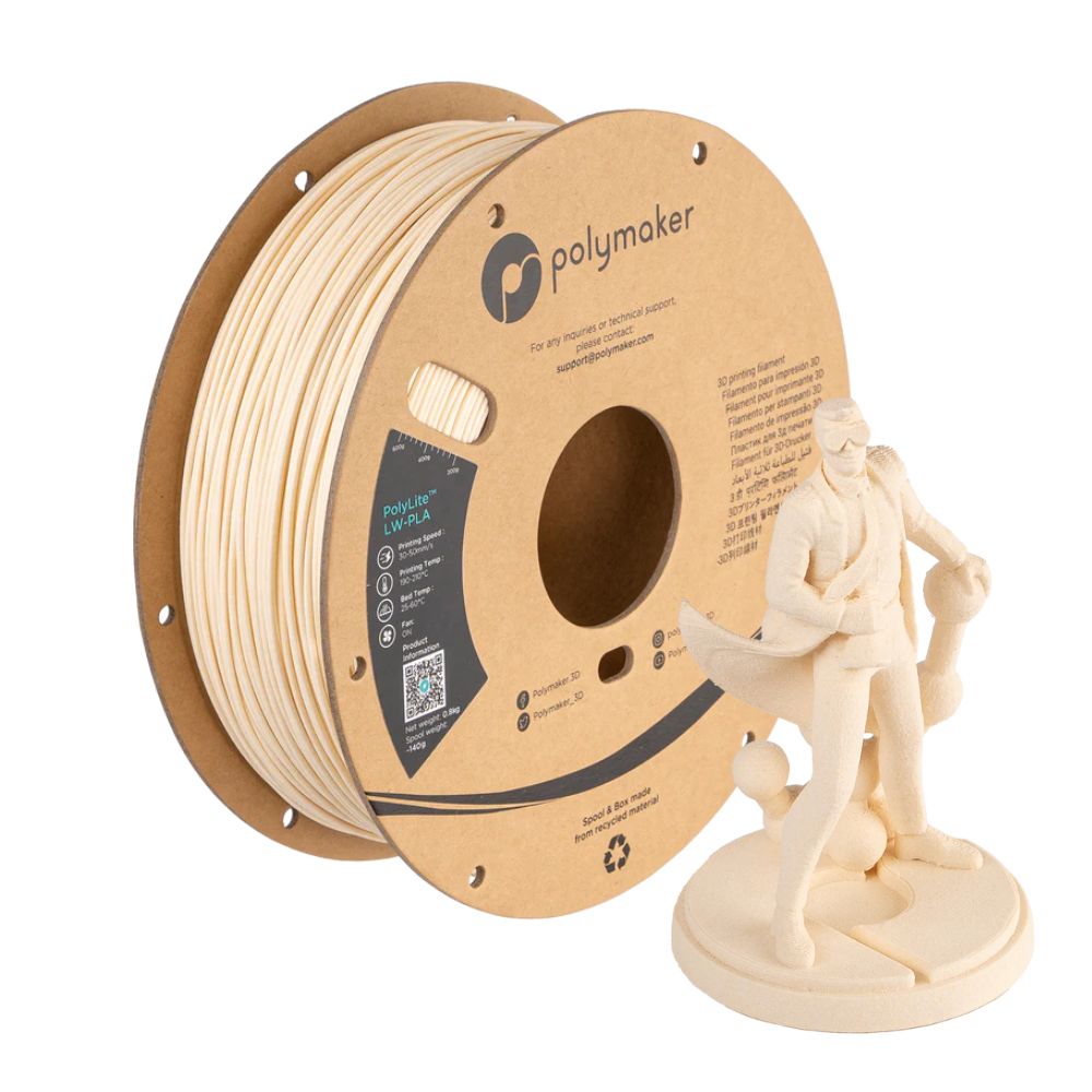Polymaker - PolyLite LW-PLA - Blanc (White) - 1,75 mm - 800 g