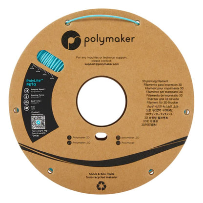Polymaker - PolyLite PETG - Bleu sarcelle (teal) - 1,75 mm - 1 kg