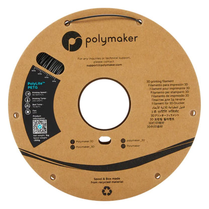 Polymaker - PolyLite PETG - Noir (black) - 1,75 mm - 1 kg