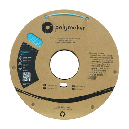Polymaker - PolyLite PLA - Bleu Ciel (Sky Blue) - 1,75 mm - 1 kg