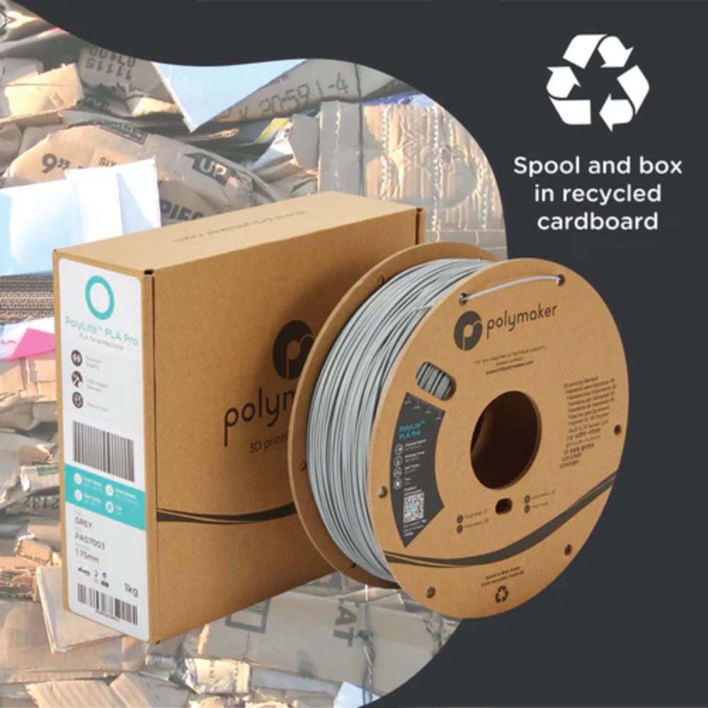 Polymaker - PolyLite PLA Pro - Gris (grey) - 1,75 mm - 1 kg
