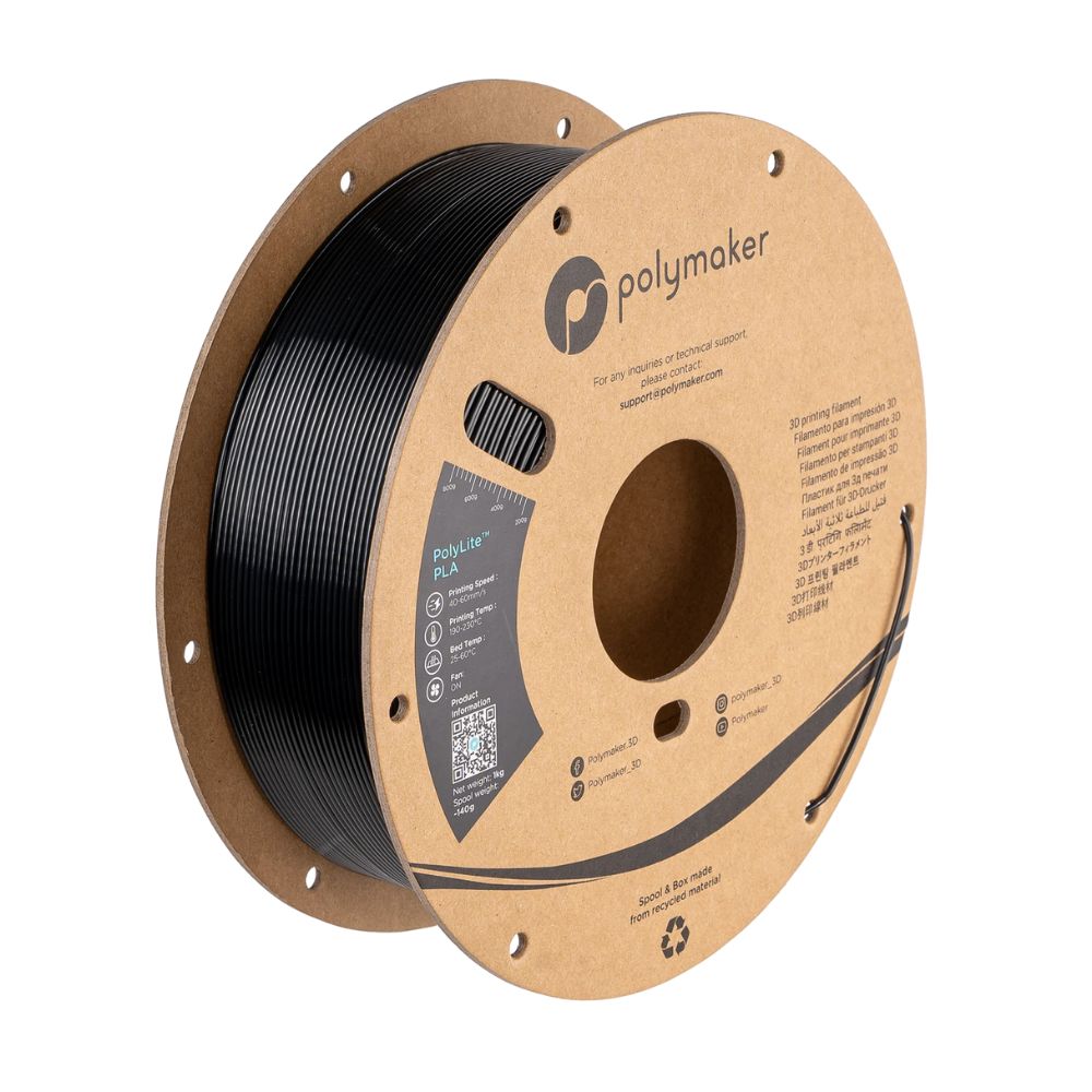 Polymaker - PolyLite Silk PLA - Noir (Black) - 1,75 mm - 1 kg