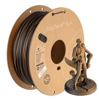 Polymaker - PolyTerra Dual PLA - Shadow Orange - Orange/Noir (Orange/Black) - 1,75 mm - 1 kg