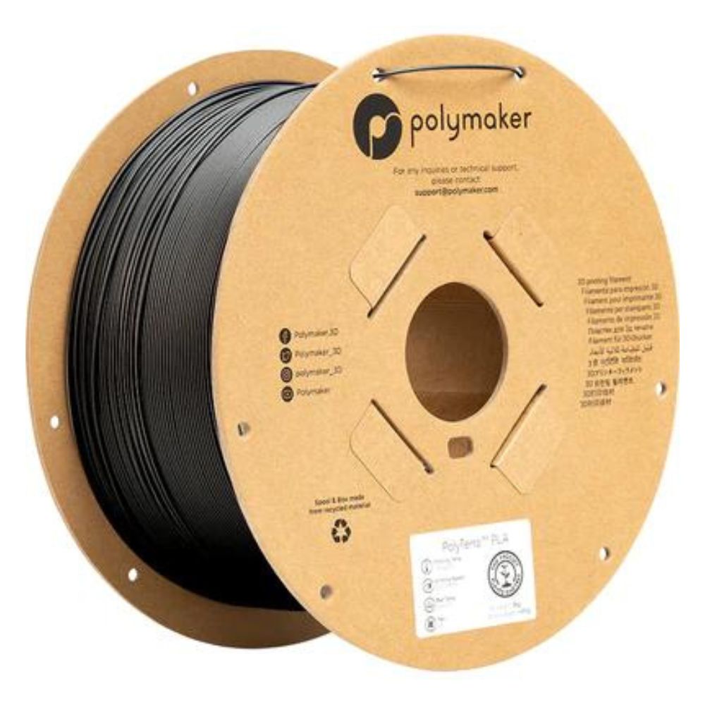 Polymaker - PolyTerra PLA - Noir Charbon (Charcoal Black) - 1,75 mm - 3 kg