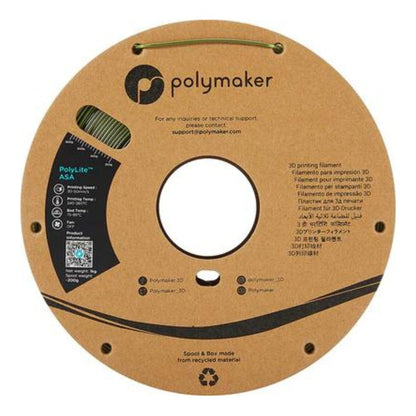 Polymaker - PolyLite ASA - Vert Armée (Army Green) - 1,75 mm - 1 kg