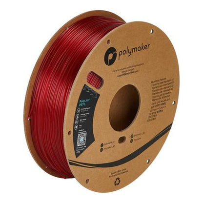 Polymaker - PolyLite Translucent PETG - Rouge (Red) - 1,75 mm - 1 kg