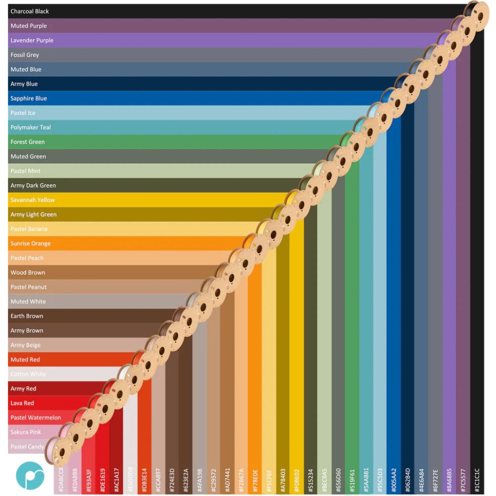 Polymaker - PolyTerra PLA - Blanc Doux (Muted White) - 1,75 mm - 1 kg