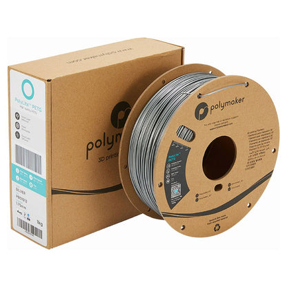 Polymaker - PolyLite PETG - Argent (silver) - 1,75 mm - 1 kg