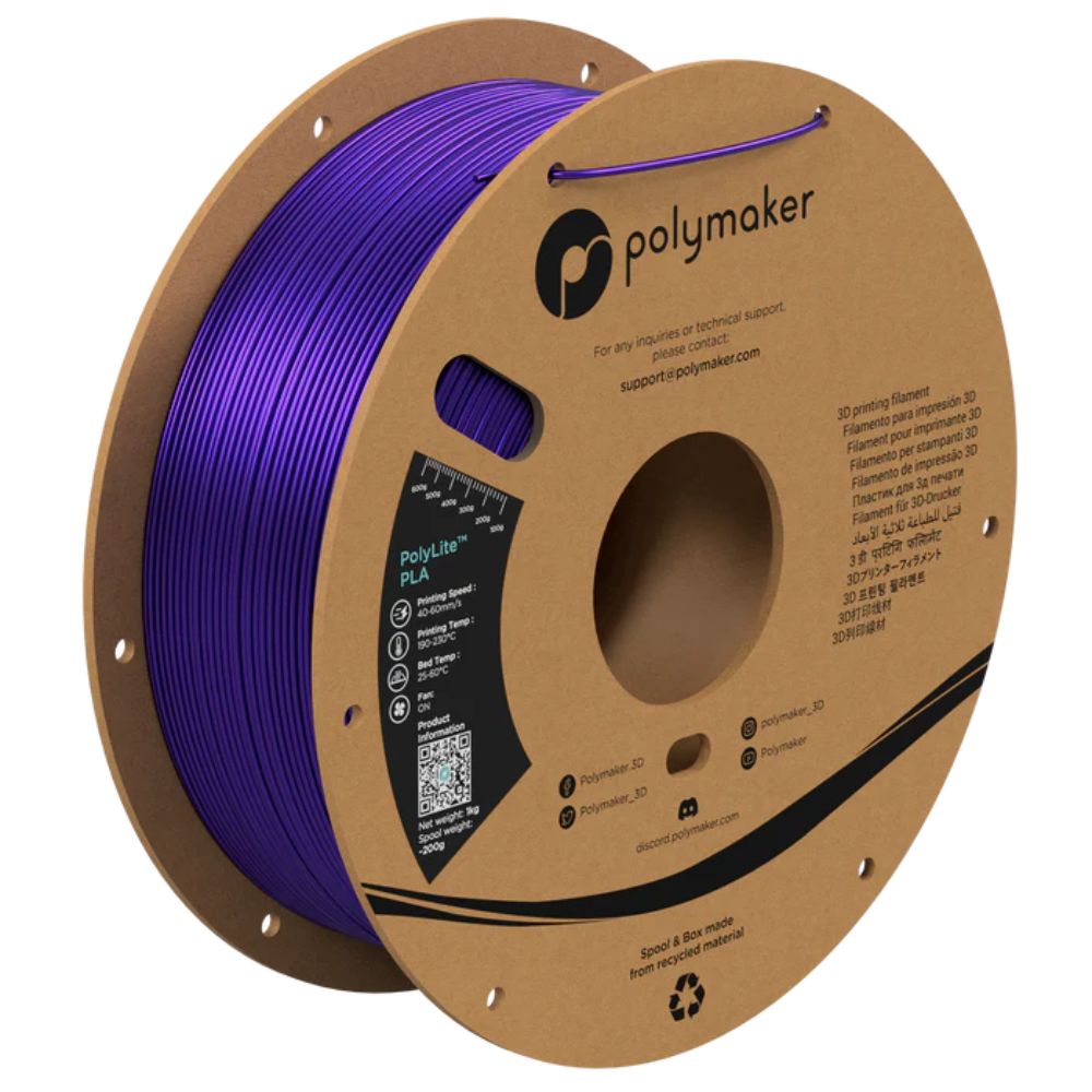 Polymaker - PolyLite Silk PLA - Violet (purple) - 1,75 mm - 1 kg