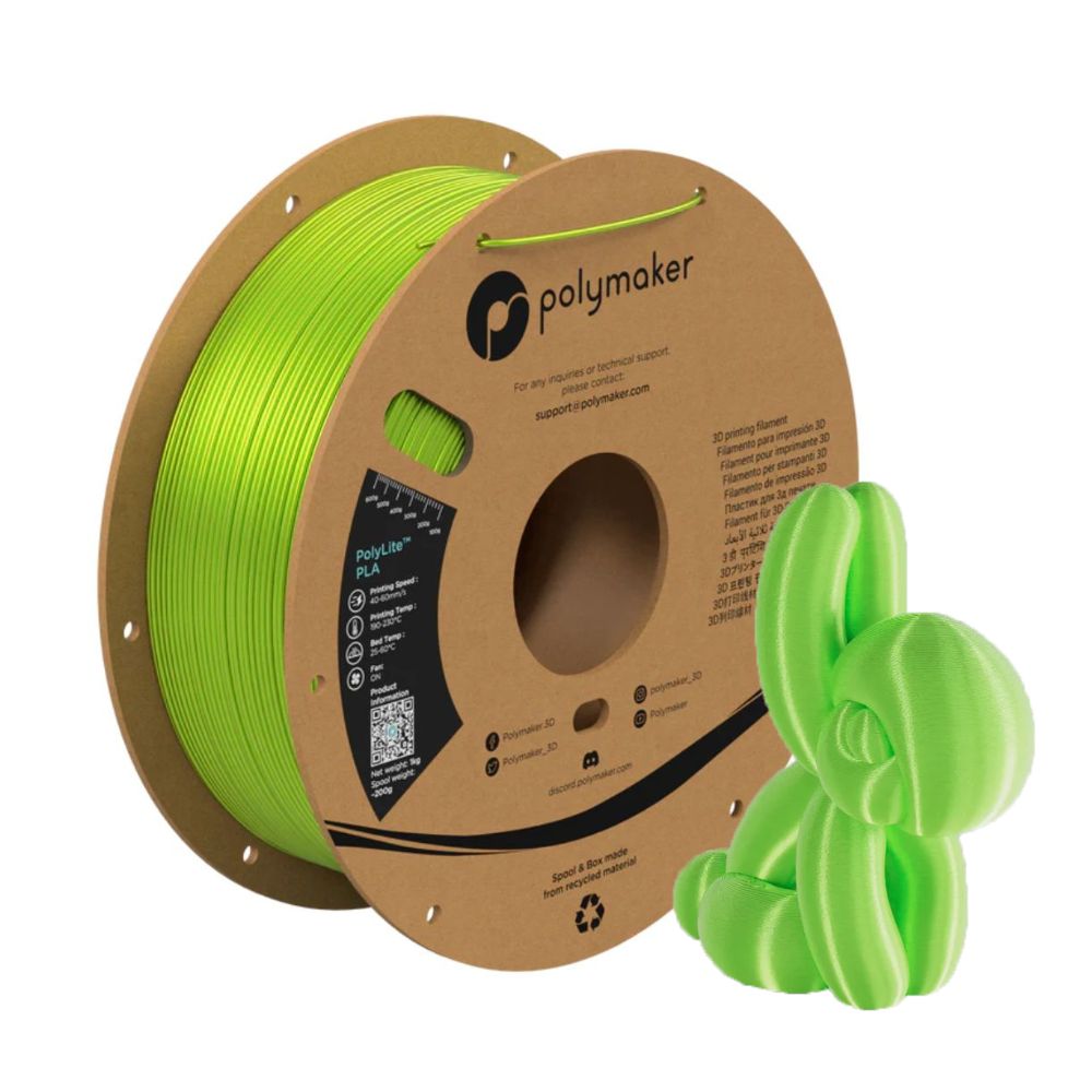 Polymaker - PolyLite Silk PLA - Vert Lime