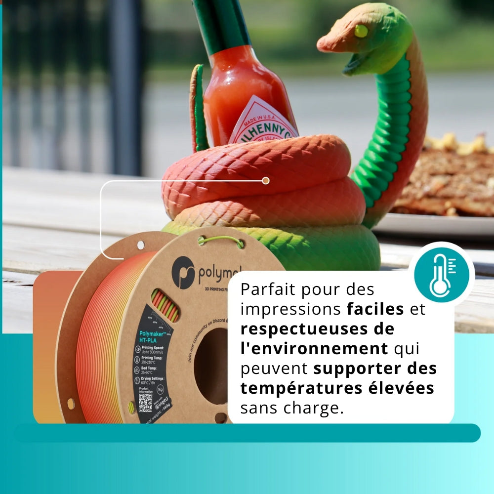 Polymaker - HT-PLA - Dégradé Tropical (Gradient Tropical) - 1,75 mm - 1 kg