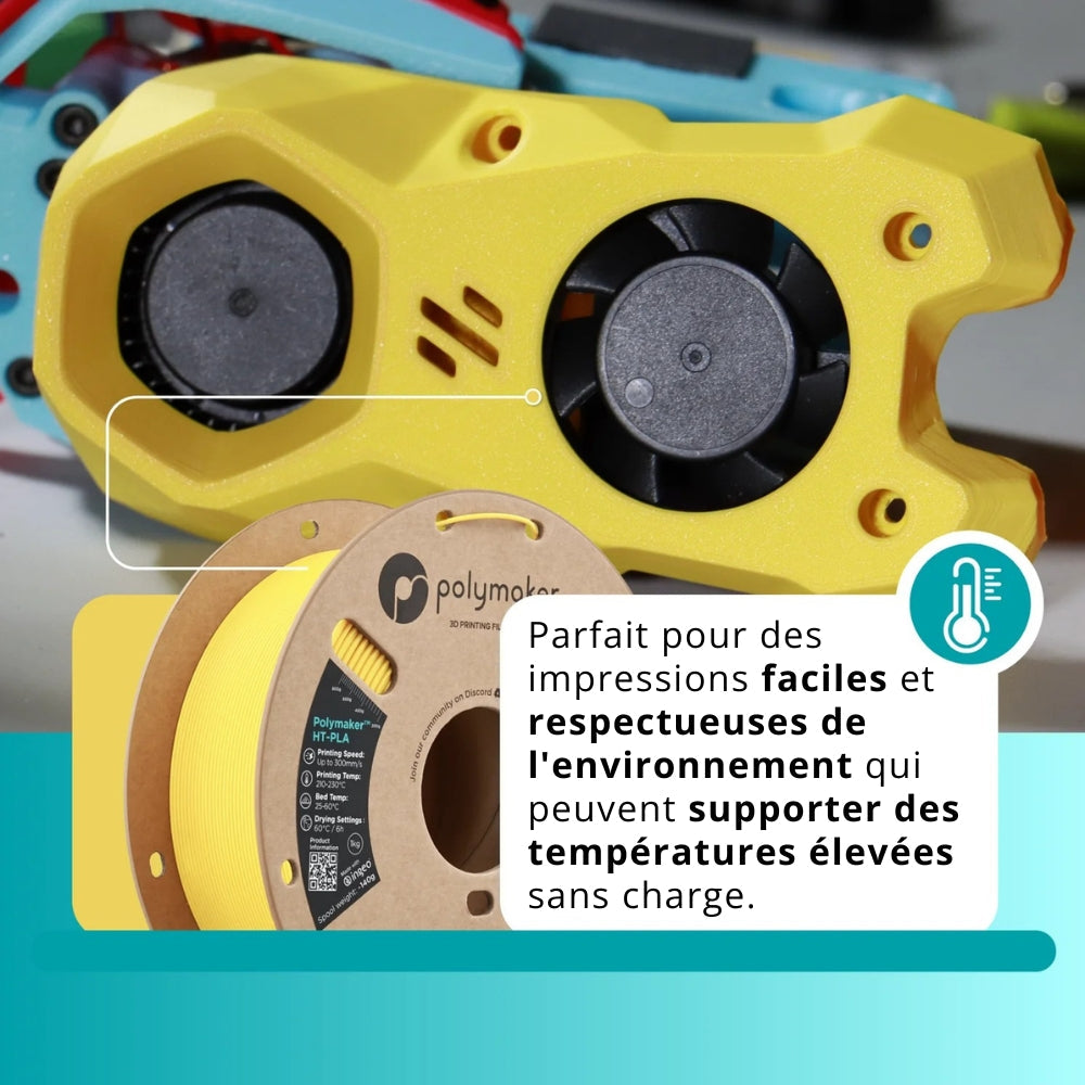 Polymaker - HT-PLA - Jaune (Yellow) - 1,75 mm - 1 kg