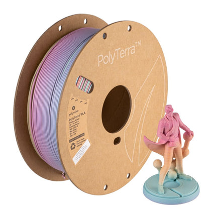 Polymaker - PolyTerra Gradient PLA - Arc-en-ciel Pastel (Rainbow) - 1,75 mm - 1 kg