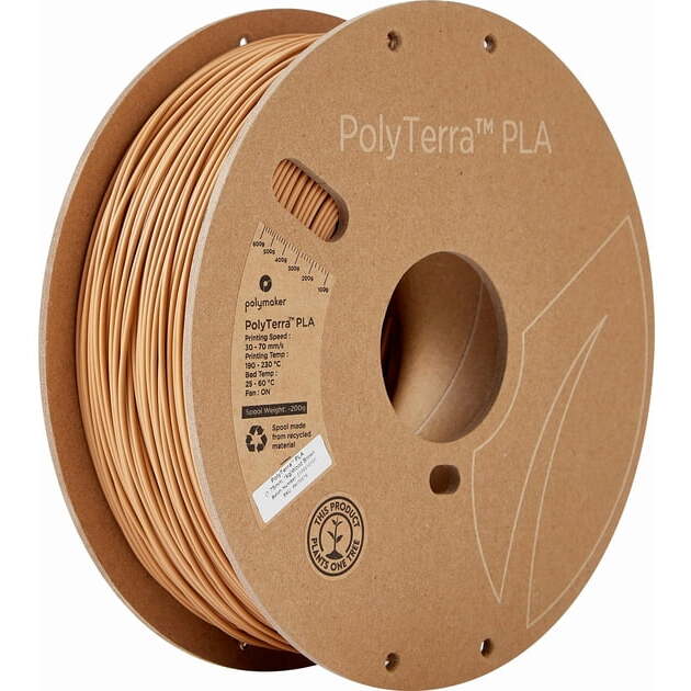filament polyterra de polymaker en bois marron wood brown PLA 1.75mm