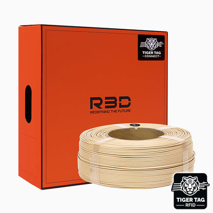 R3D - PLA High-speed - Beige Mat (Matte Beige) - 1,75 mm - 1 kg Refill avec RFID TigerTag