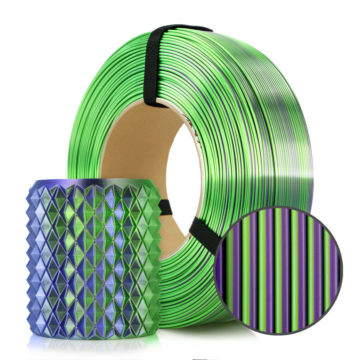 Bobine de PLA Magic Silk Goblin avec son print - 01