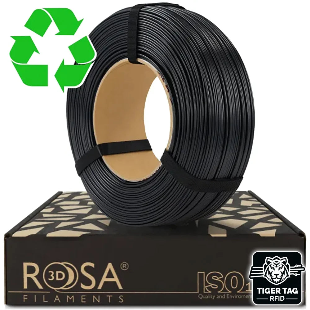 Rosa3D - rPETG Impact - Noir (Black) - 1,75 mm - 1 kg Refill avec RFID TigerTag