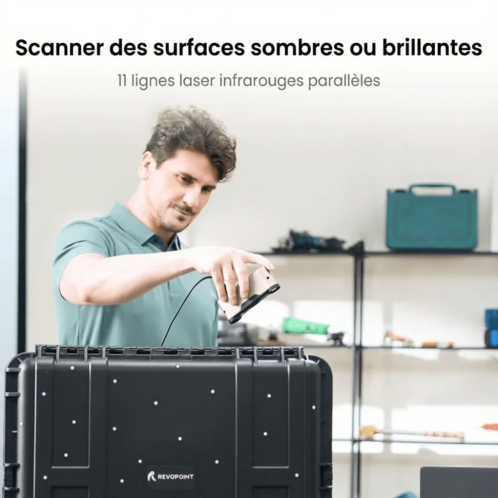 Revopoint - INSPIRE 2 Premium Edition - Scanner 3D Sans-Fil à Laser Infrarouge et Lumière Structurée