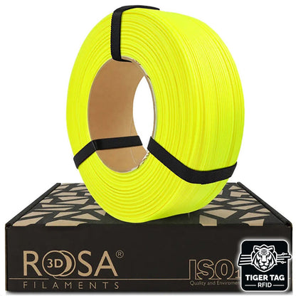 Rosa3D - PLA Starter - Jaune Fluo (Neon Yellow) - 1,75 mm - 1 kg Refill avec RFID TigerTag