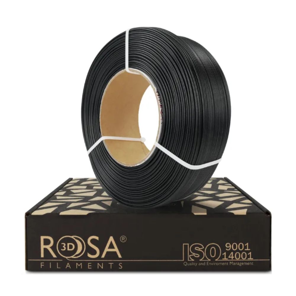 Rosa3D - PCTG+10GF - Noir (Black) - 1,75 mm - 1 kg Refill