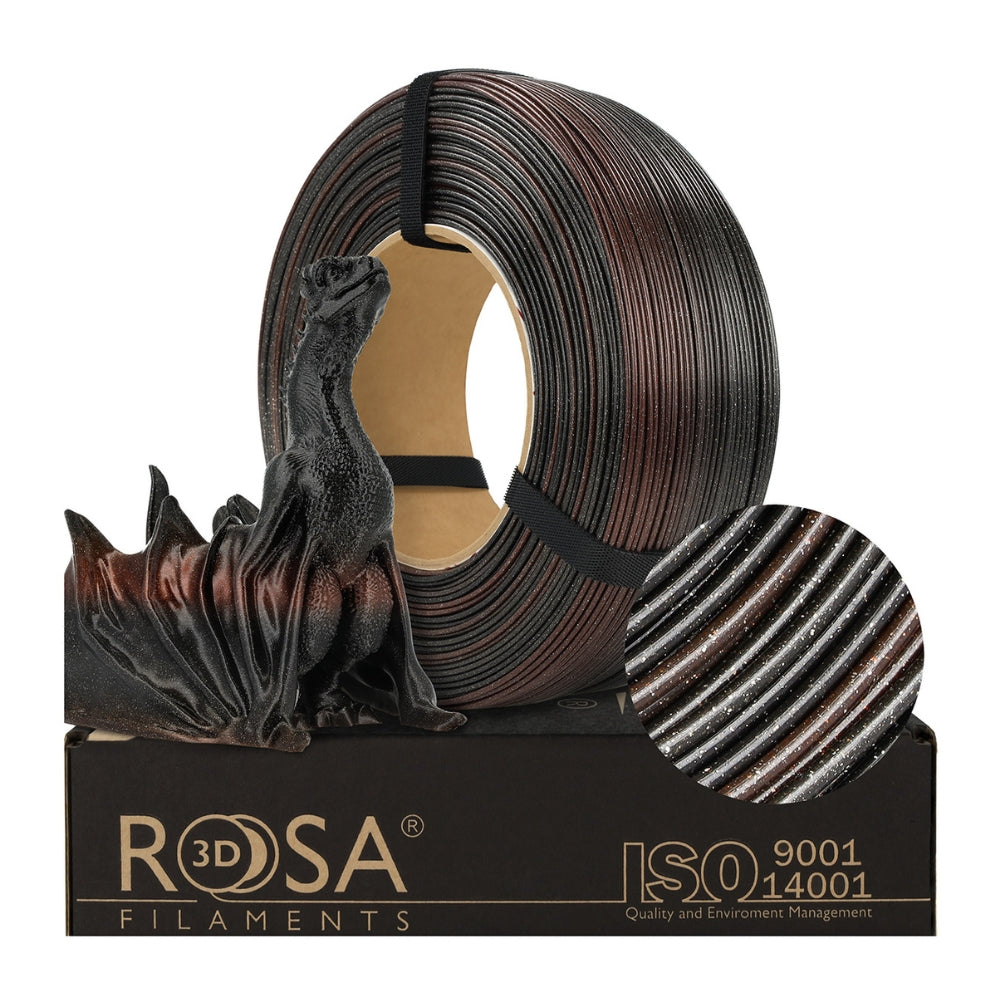 Rosa3D - PLA Galaxy - Arc-en-ciel Météore (Rainbow Meteor) - 1,75 mm - 1 kg Refill