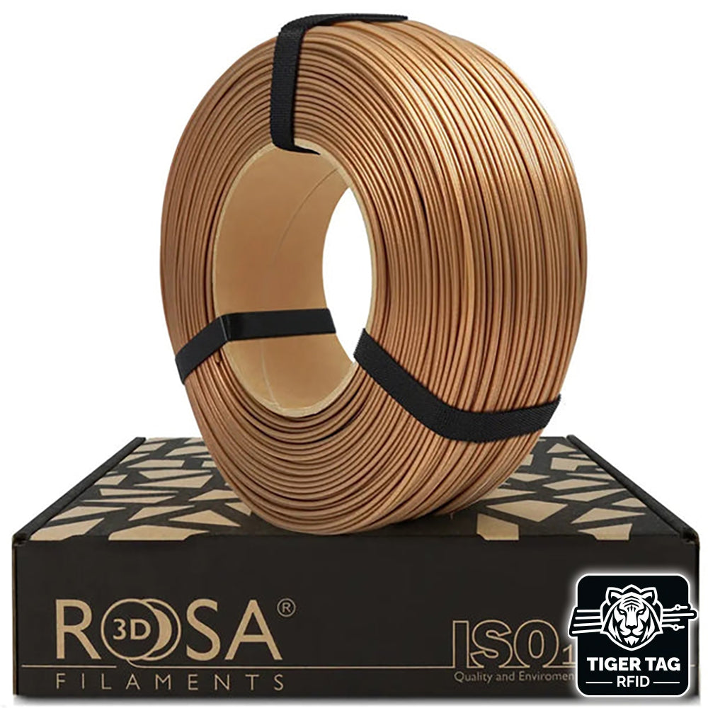 Rosa3D - PLA Starter - Bronze Brillant (Glitter Bronze) - 1,75 mm - 1 kg Refill avec RFID TigerTag