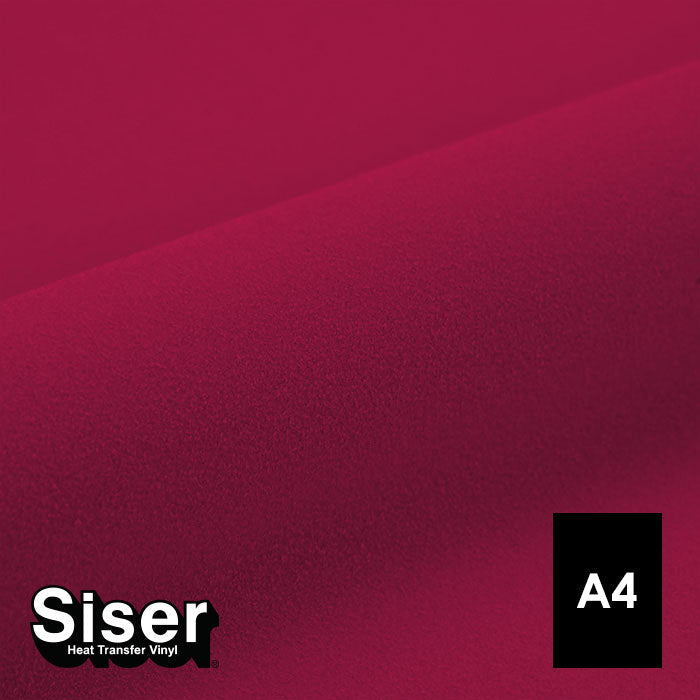Siser - Flock - Feuille A4 Thermocollant - (S0008) Rose Fuchsia Velours - 20 x 30 cm