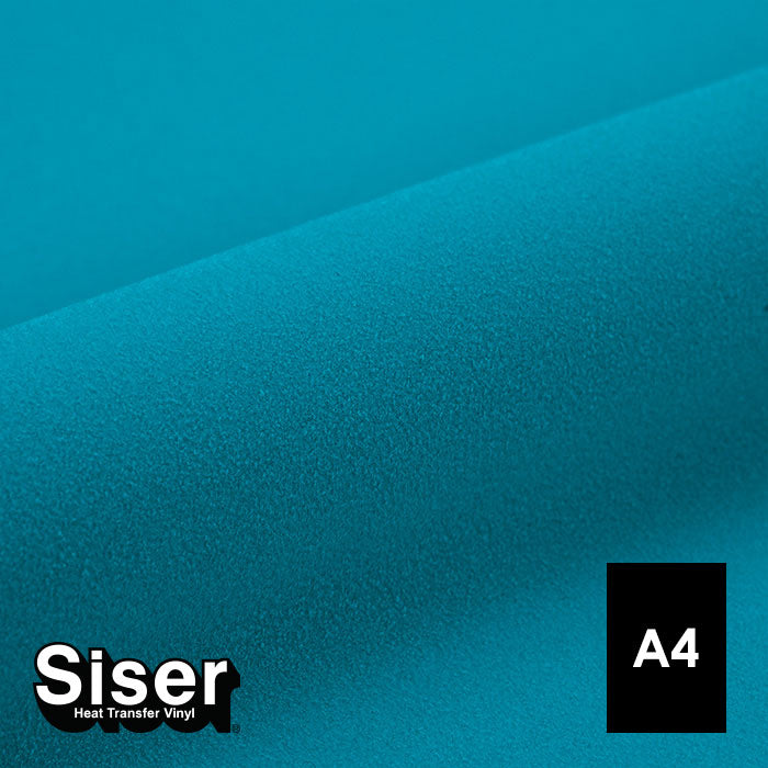 Siser - Flock - Feuille A4 Thermocollant - (S0012) Turquoise Velours - 20 x 30 c