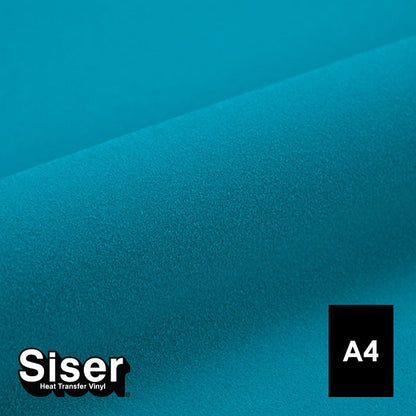 Siser - Flock - Feuille A4 Thermocollant - (S0012) Turquoise Velours - 20 x 30 c