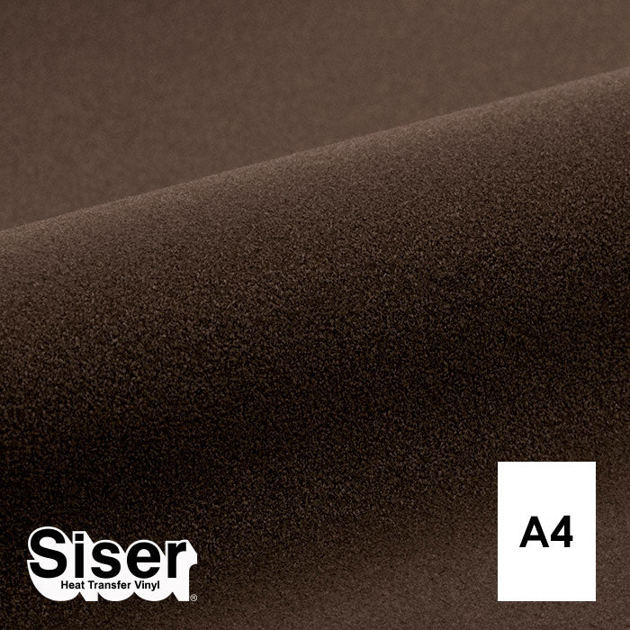 Siser - Flock - Feuille A4 Thermocollant - (S0017) Marron Velours - 20 x 30 cm