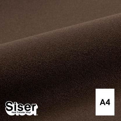 Siser - Flock - Feuille A4 Thermocollant - (S0017) Marron Velours - 20 x 30 cm