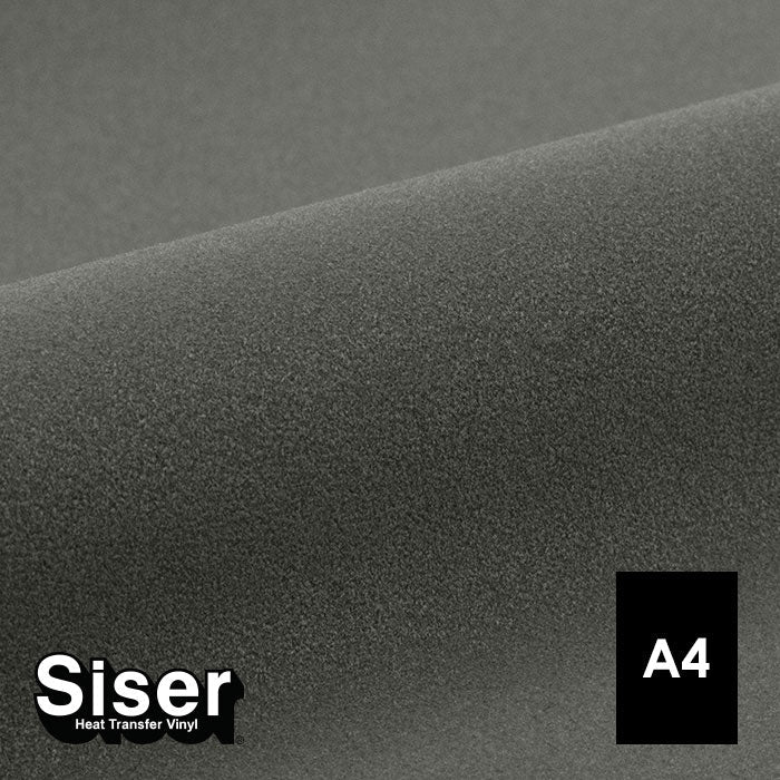 Siser - Flock - Feuille A4 Thermocollant - (S0018) Gris Velours - 20 x 30 cm