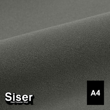 Siser - Flock - Feuille A4 Thermocollant - (S0018) Gris Velours - 20 x 30 cm