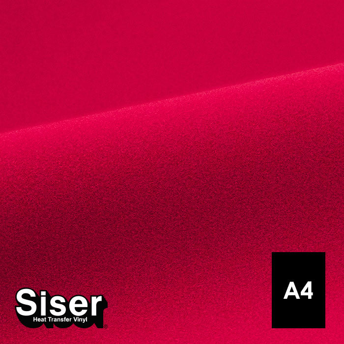 Siser - Flock - Feuille A4 Thermocollant - (S0024) Rose Fluo Velours - 20 x 30 cm