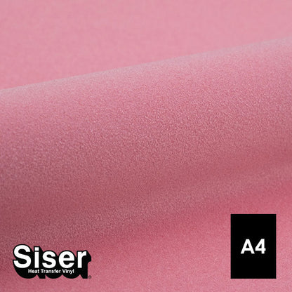 Siser - Flock - Feuille A4 Thermocollant - (S0031) Rose Clair Velours - 20 x 30 cm