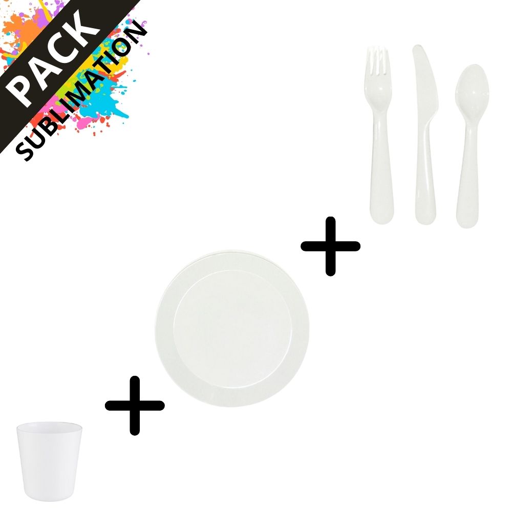 MissKraft - Sublimation - Set 2 Vaisselle pour Enfant