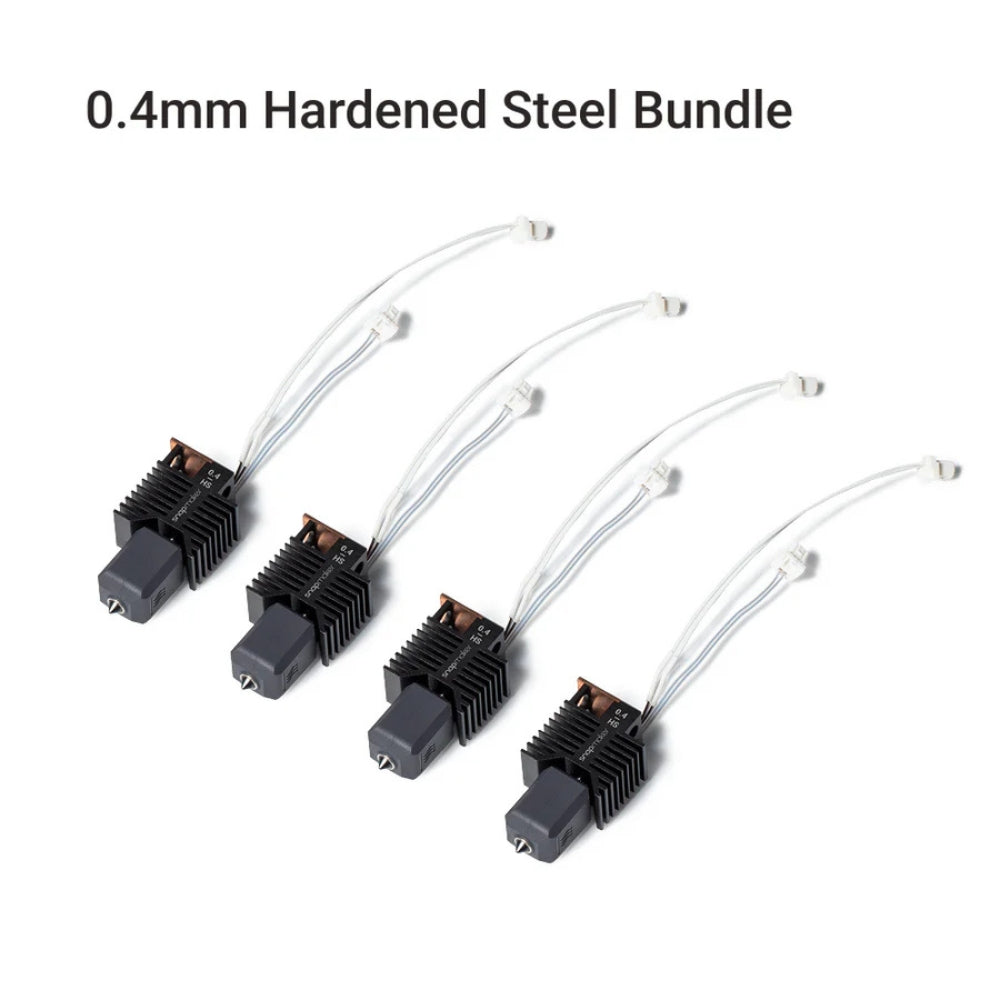 Snapmaker - U1 - Tête d'Extrusion Buse 0,4 mm Acier trempé (Hardened Steel Hot End Bundle) - 4 pcs