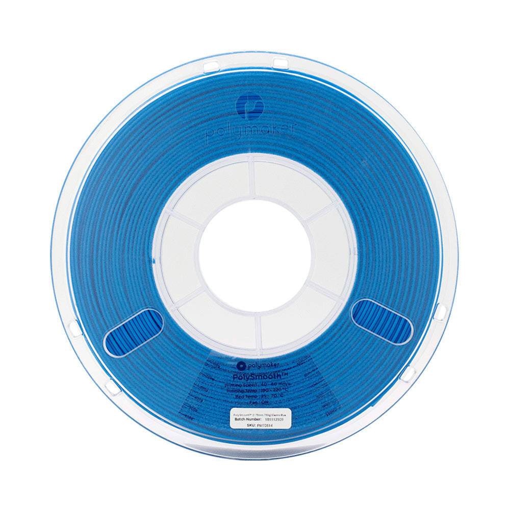 Polymaker - PolySmooth (PVB) - Bleu Électrique (Electric Blue) - 1,75 mm - 750 g