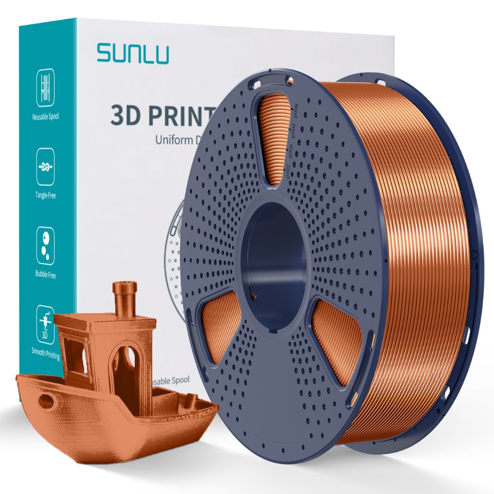 Sunlu - Silk PLA+ - Cuivre (Red Copper) -1,75 mm - 1 kg