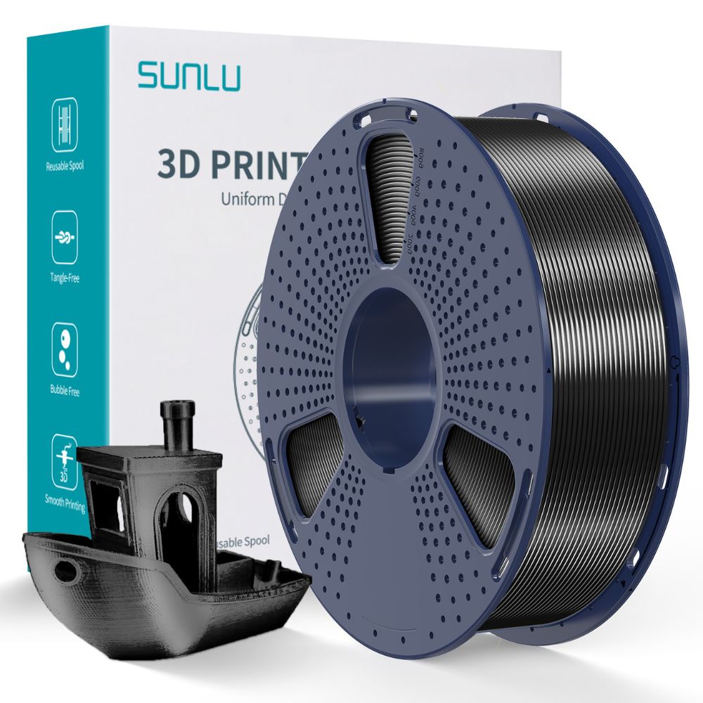Sunlu - Silk PLA+ - Noir (Black) - 1,75 mm - 1 kg