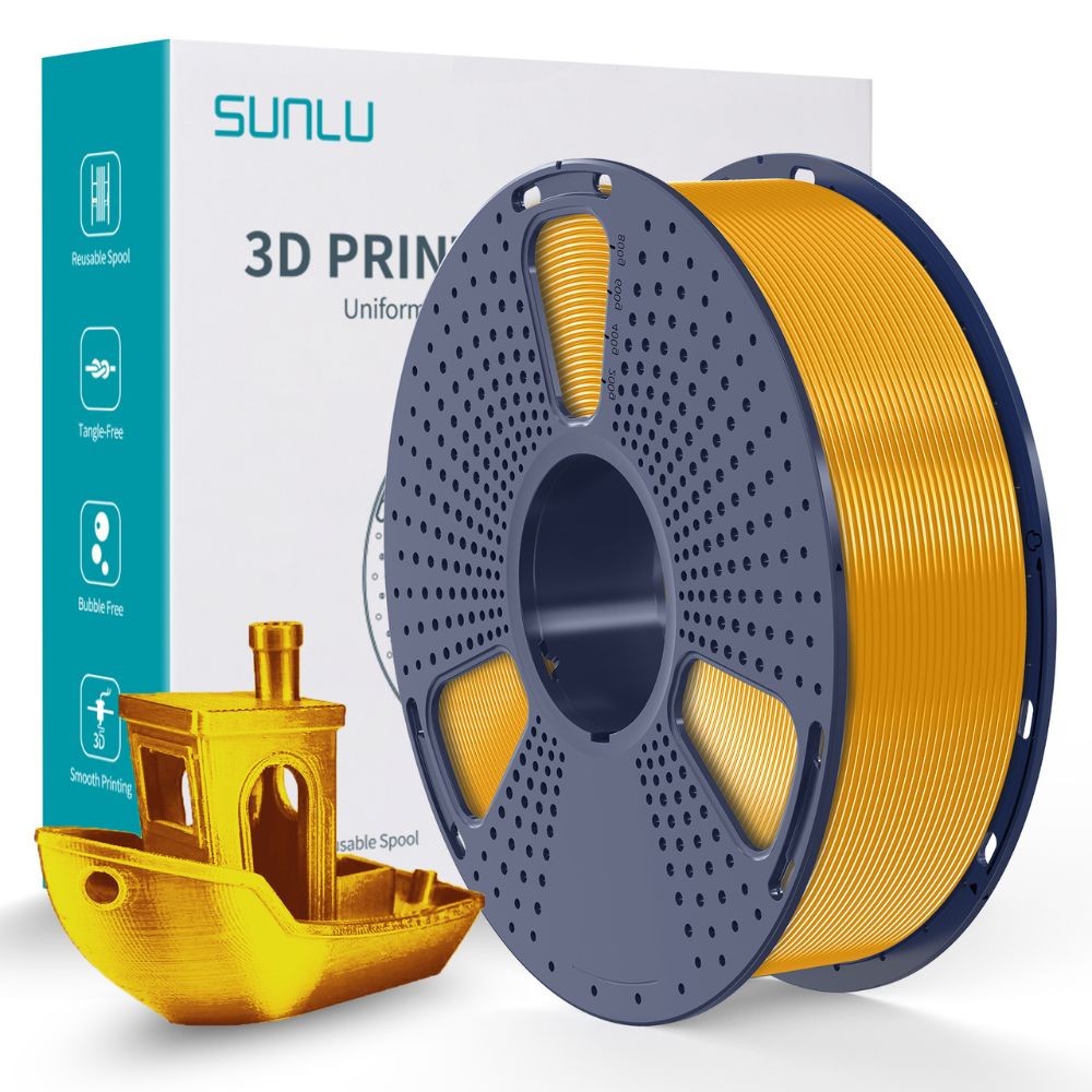 Sunlu - Silk PLA+ - Or Clair (Light Gold) - 1,75 mm - 1 kg