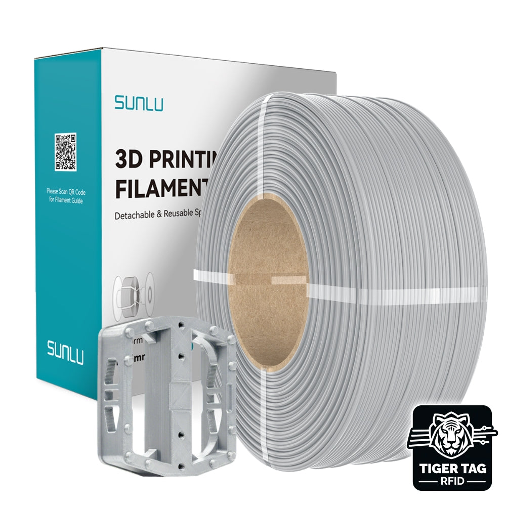 Sunlu - ABS - Argent (Silver) - 1,75 mm - 1 kg - Refill avec RFID TigerTag