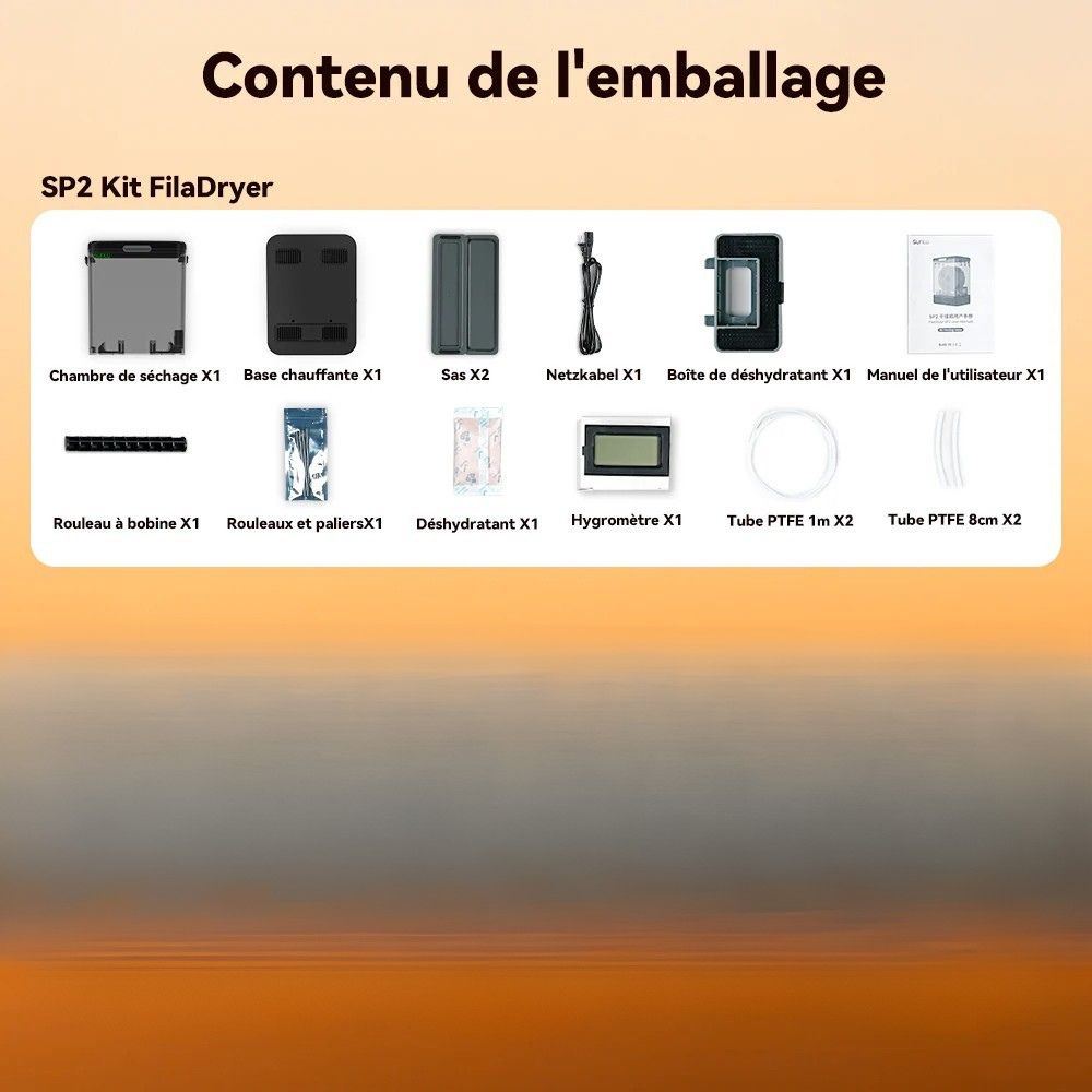 Sunlu - FilaDryer SP2 - Boite de stockage + Base Chauffante