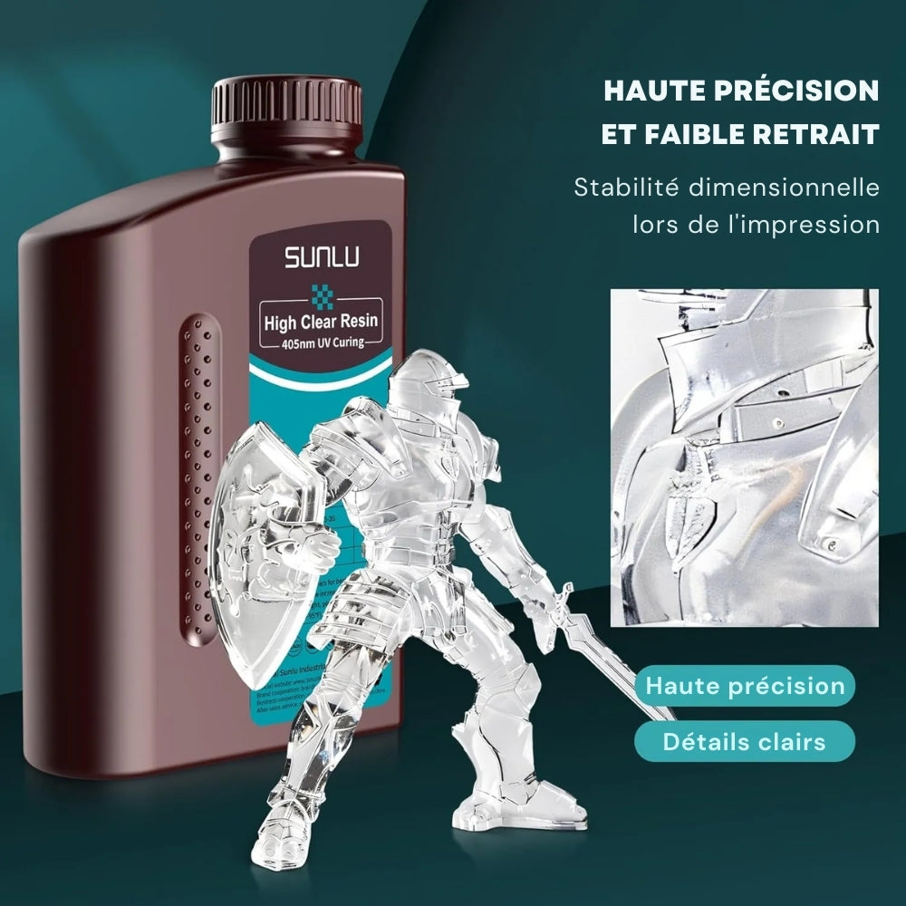 Sunlu - High Clear Resin - 1 kg + Resin Polish - Spray - 30ml